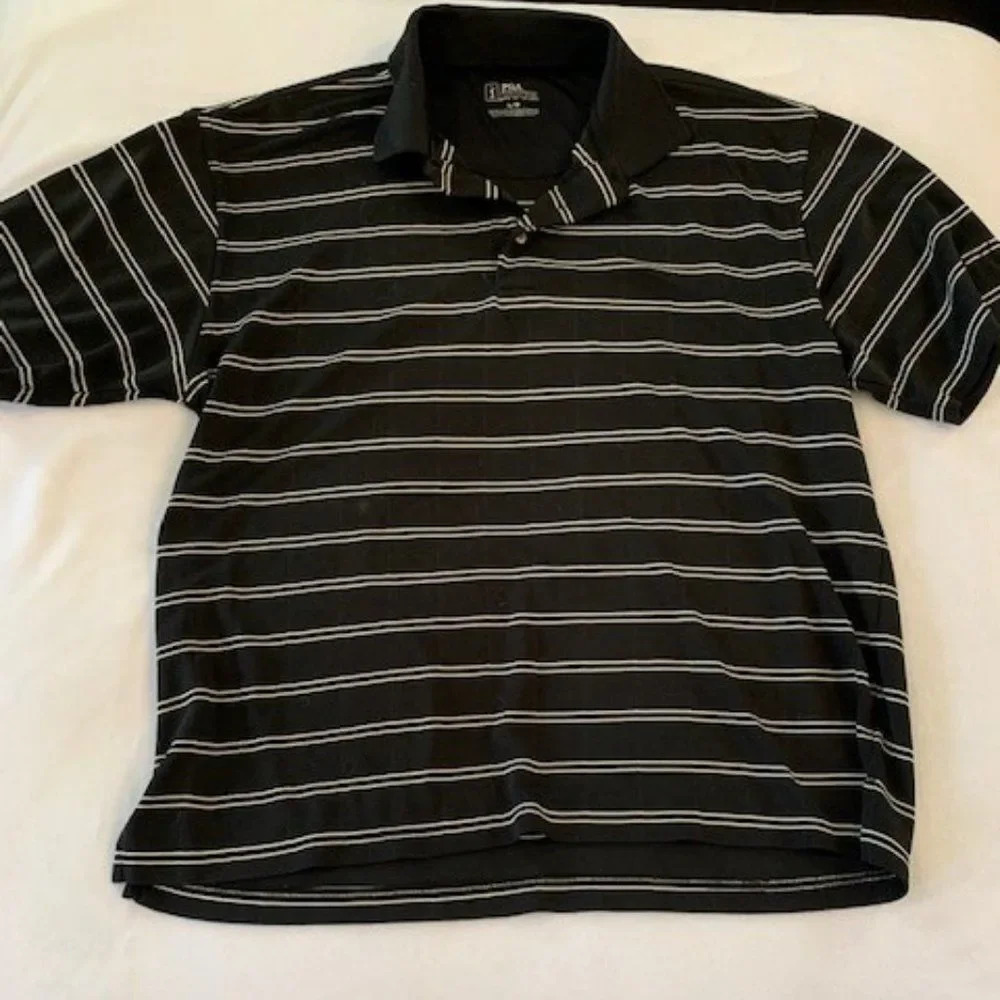 PGA Tour‎ black golf/polo shirt L EUC